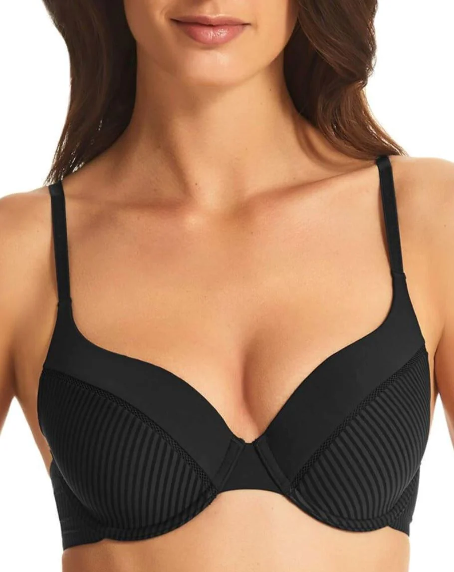 Finelines Embrace T Shirt Bra - Black - Image 3