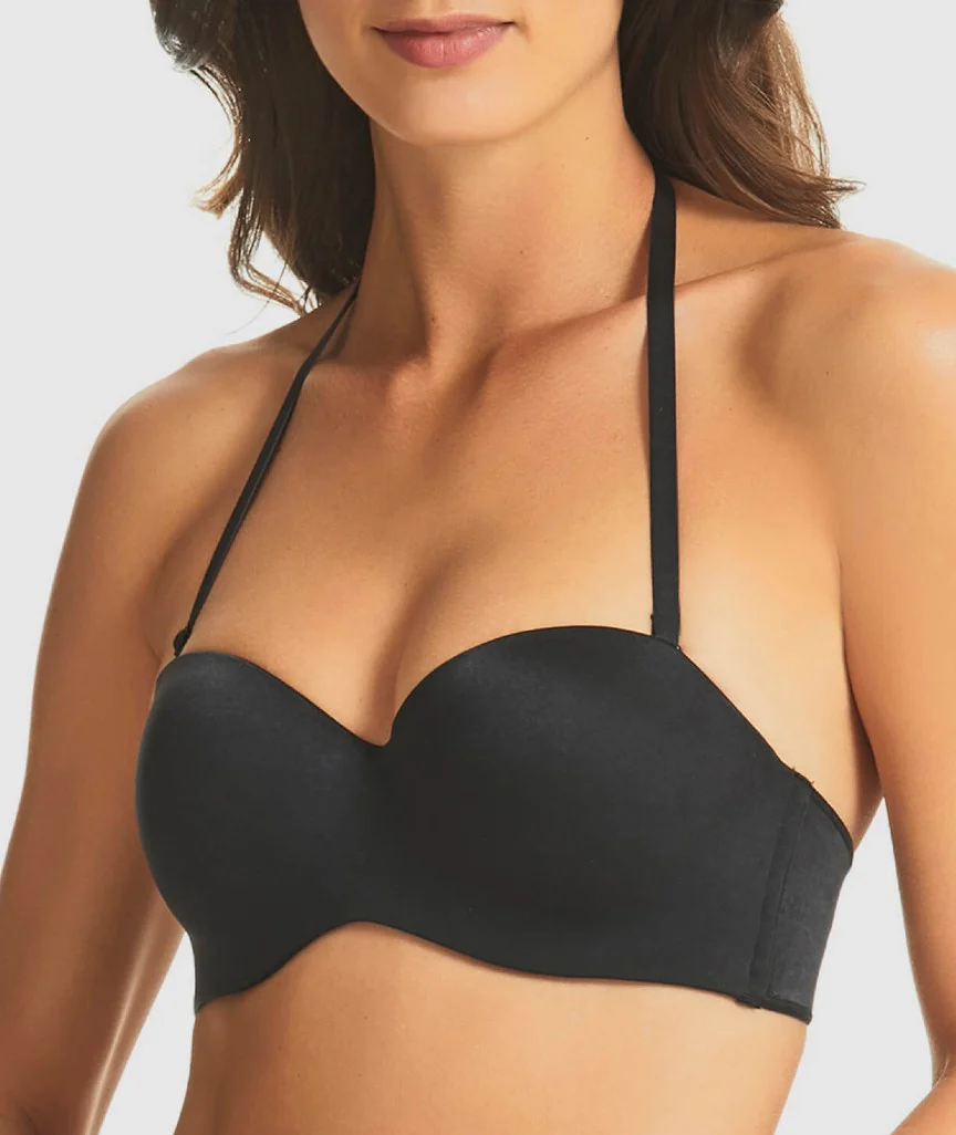 Finelines Memory Strapless Bra - Black - Image 6
