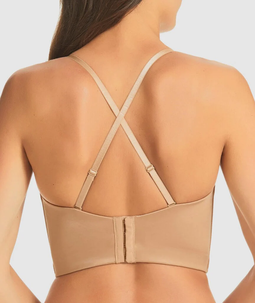 Finelines Refined Strapless Plunge Bustier - Nude - Image 3