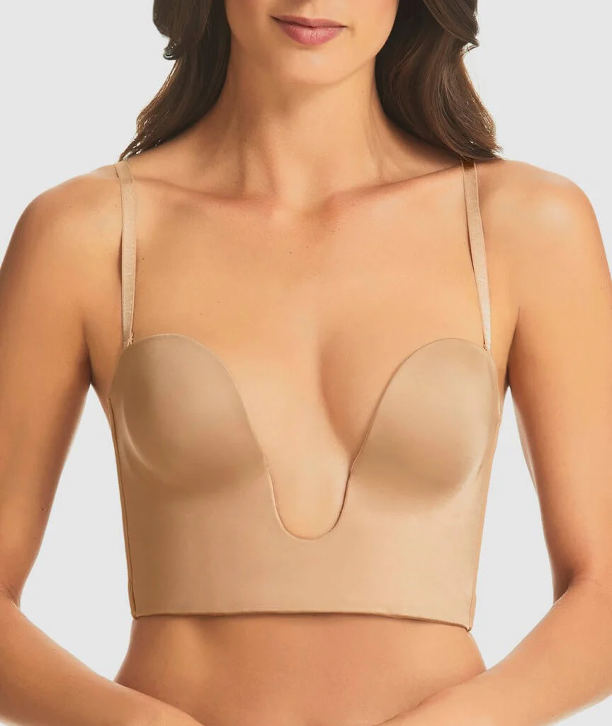 Finelines Refined Strapless Plunge Bustier - Nude - Image 5