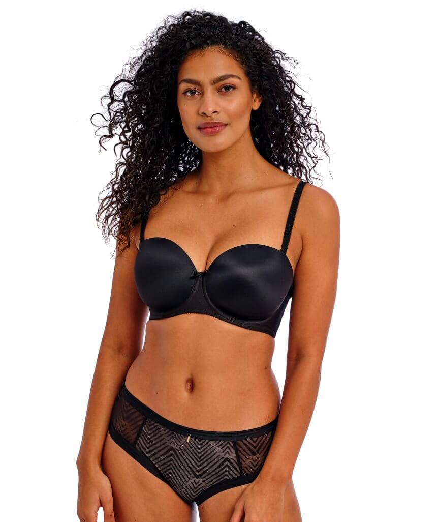 Freya Deco Underwired Moulded Strapless Bra - Black - Image 11