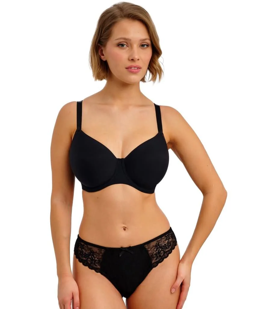 Freya Essentially Smooth Underwire Moulded Balcony T-shirt Bra - Black - Image 5