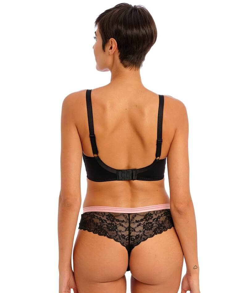 Freya Offbeat Underwire Moulded Demi T-shirt Bra - Black - Image 4
