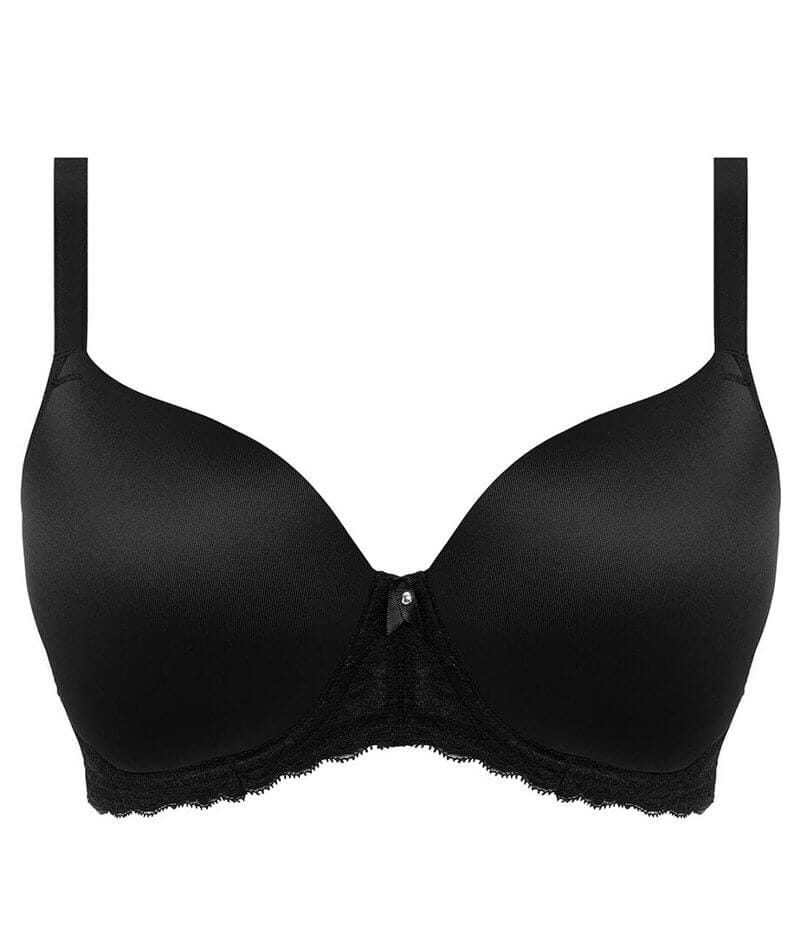 Freya Offbeat Underwire Moulded Demi T-shirt Bra - Black - Image 5