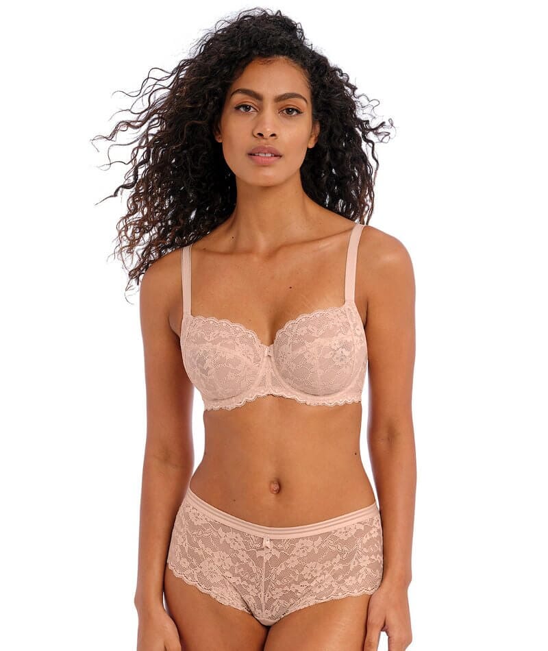 Freya Offbeat Underwired Side Support Bra - Natural Beige - Image 3
