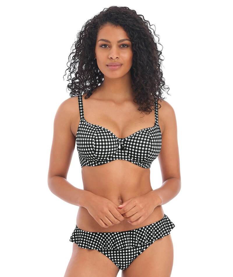 Freya Swim Check In Underwired Sweetheart Bikini Top - Monochrome - Image 2