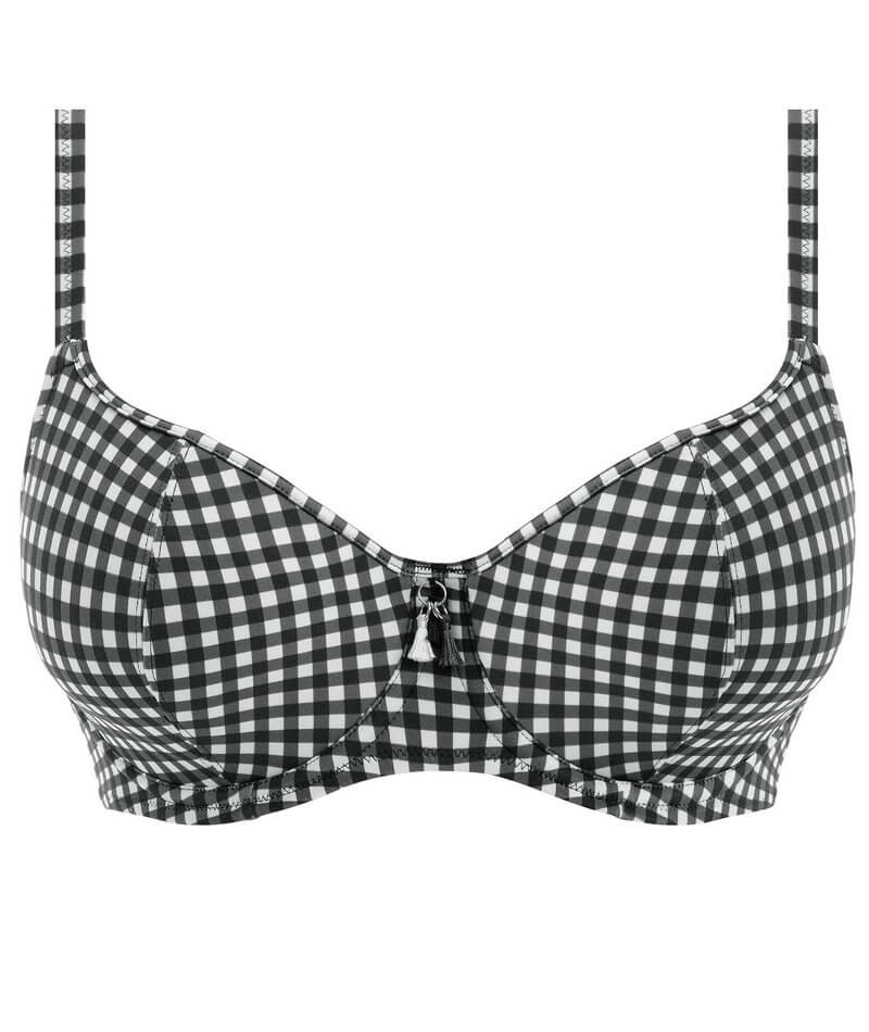 Freya Swim Check In Underwired Sweetheart Bikini Top - Monochrome - Image 7