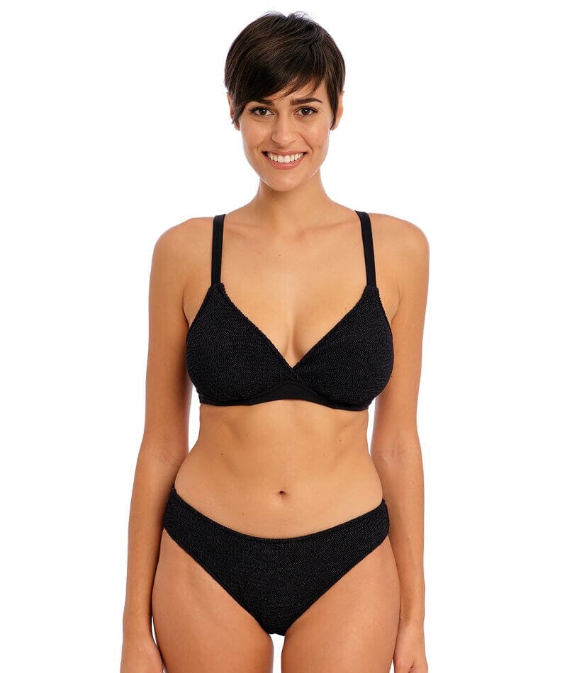 Freya Swim Ibiza Waves Underwire Plunge Bikini Top - Black - Image 2