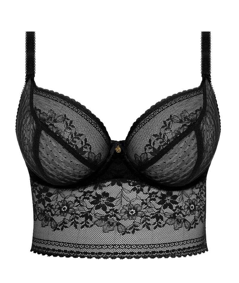 Freya Sydnie Underwire Longline Bra - Black - Image 5