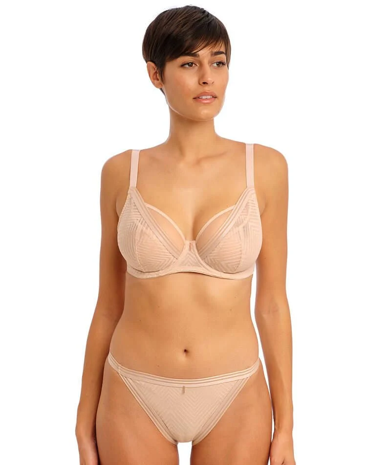 Freya Tailored Underwire High Apex Plunge Bra - Natural Beige - Image 4