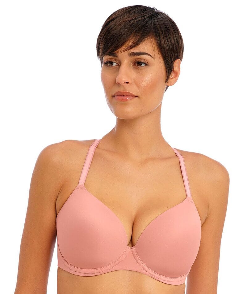 Freya Undetected Underwire Moulded T-shirt Bra - Ash Rose - Image 3
