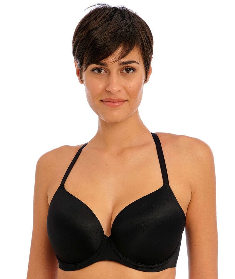 Freya Undetected Underwire Moulded T-shirt Bra - Black - Image 3