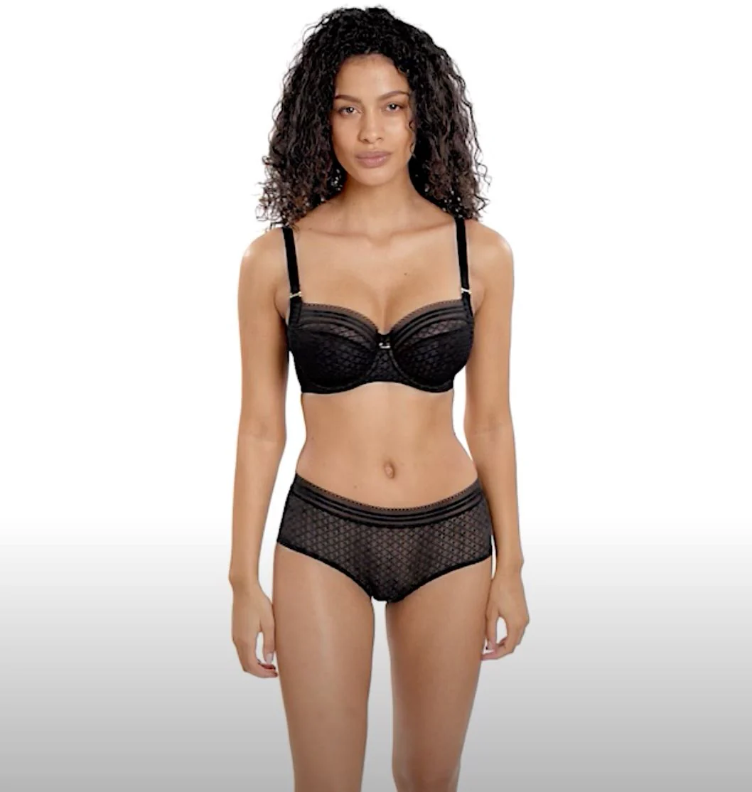 Freya Viva Underwired Side Support Bra - Lace Noir/Black - Image 3