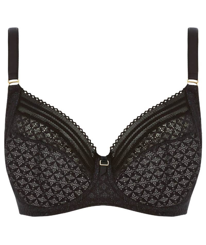 Freya Viva Underwired Side Support Bra - Lace Noir/Black - Image 7