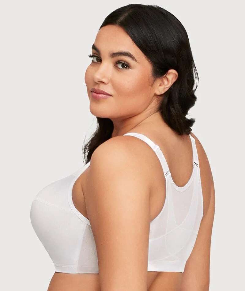 Glamorise Magiclift Front-Closure Posture Back Wire-Free Bra - White - Image 5