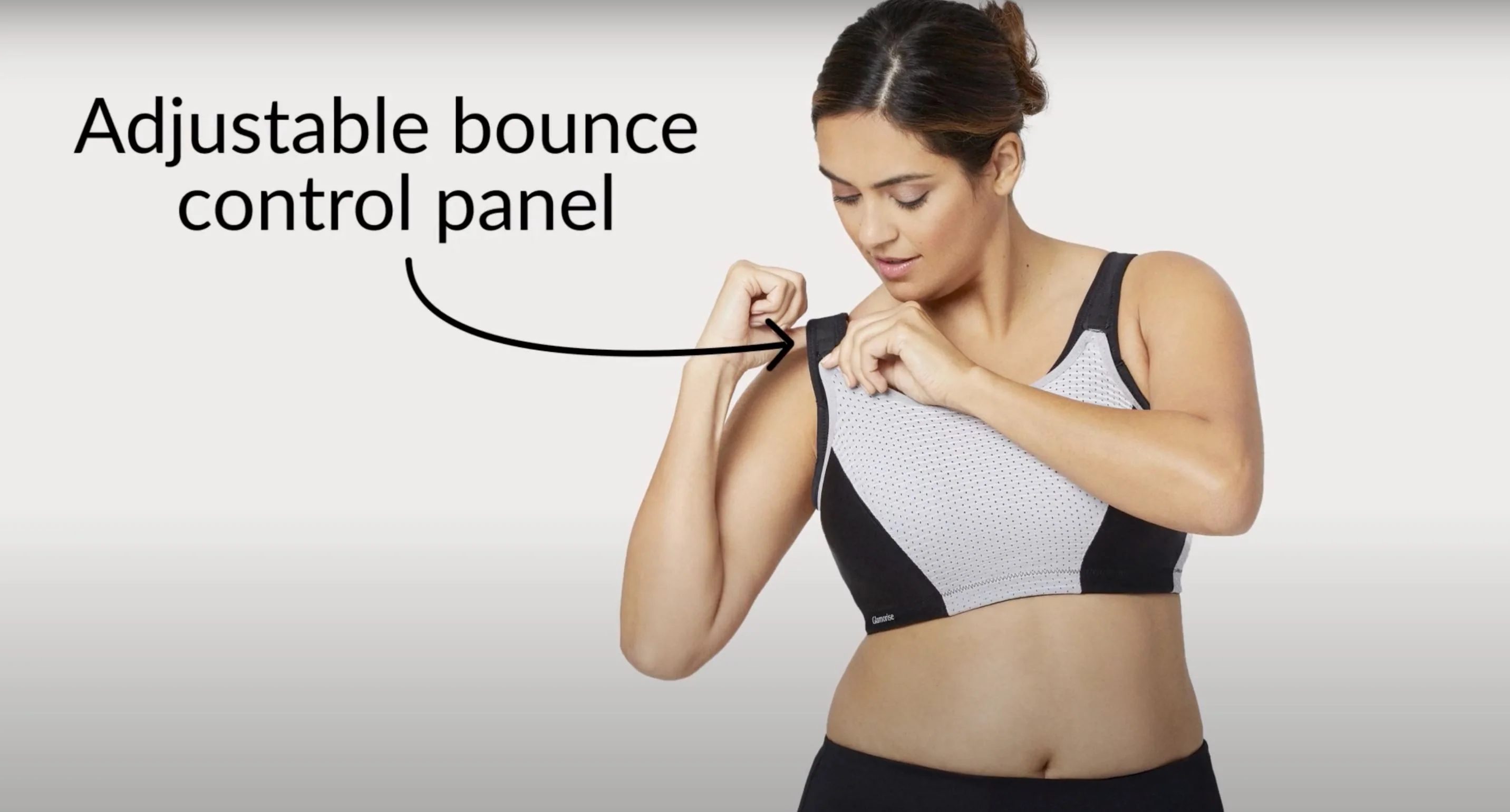 Glamorise Custom Control Wire-Free Sports Bra - Black - Image 5