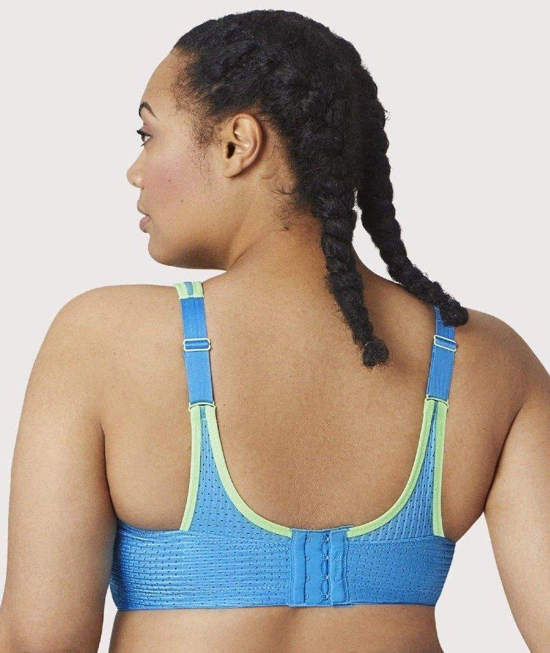 Glamorise Custom Control Wire-Free Sports Bra - Blue/Green - Image 2