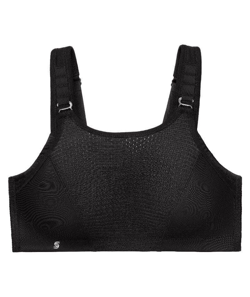 Glamorise Custom Control Wire-Free Sports Bra - Solid Black - Image 5