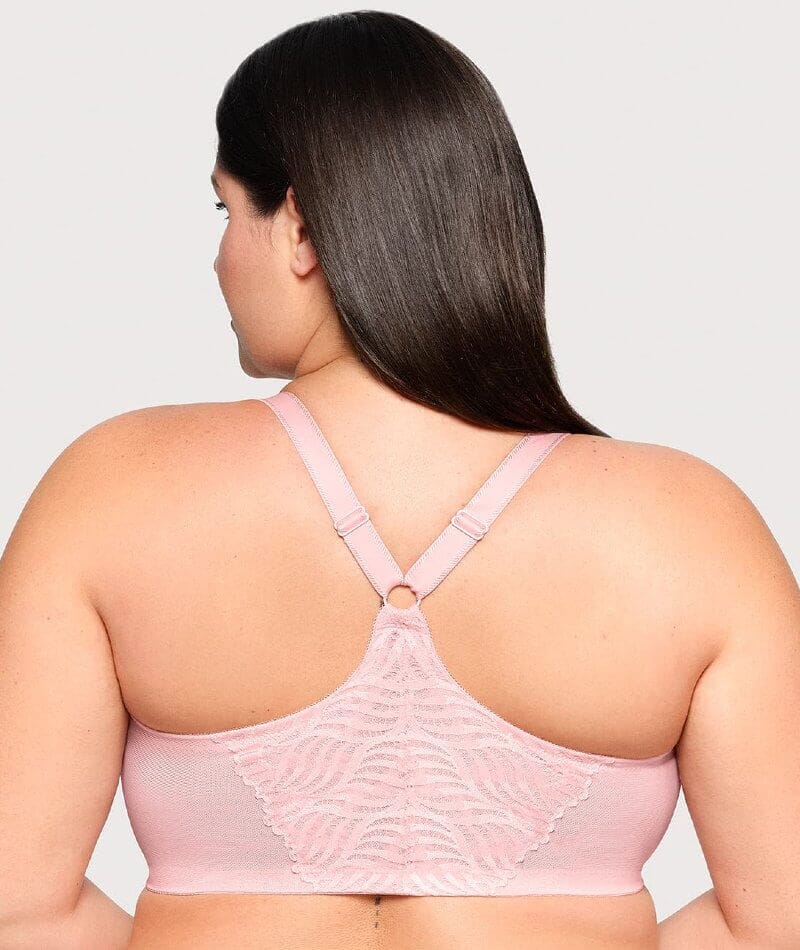 Glamorise Front-Closure T-Back WonderWire Bra - Blush - Image 2