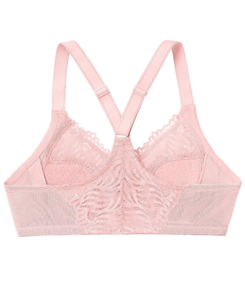 Glamorise Front-Closure T-Back WonderWire Bra - Blush - Image 7