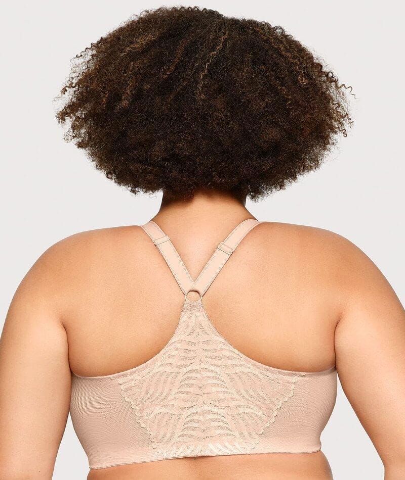 Glamorise Front-Closure T-Back WonderWire Bra 2 Pack - Black/Cafe - Image 4