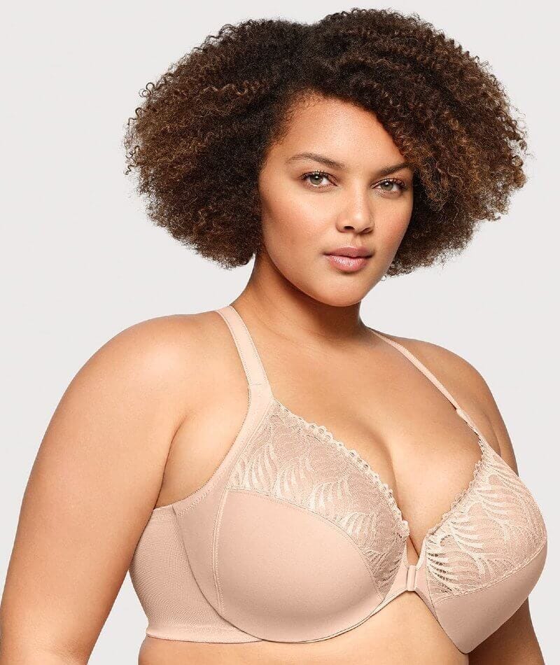 Glamorise Front-Closure T-Back WonderWire Bra 2 Pack - Black/Cafe - Image 8
