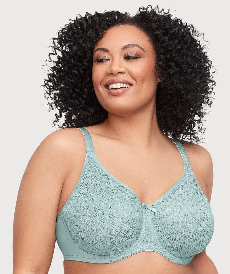 Glamorise Lace Comfort WonderWire Bra - Jade - Image 4