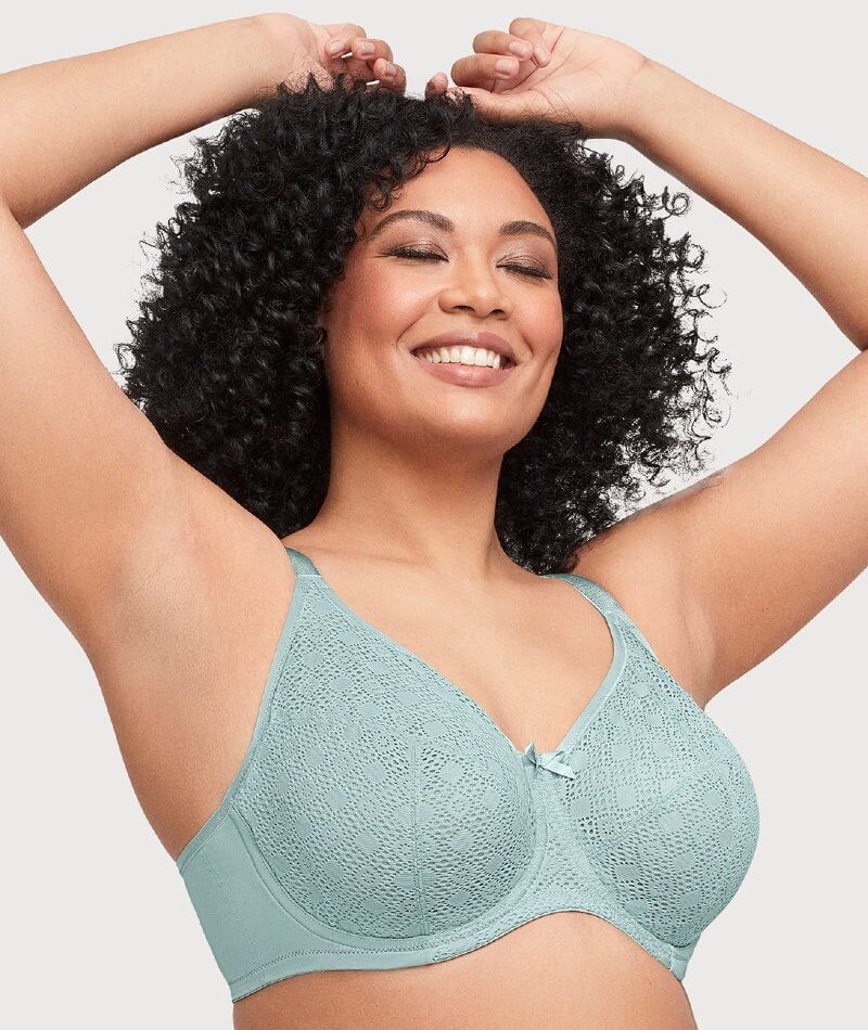 Glamorise Lace Comfort WonderWire Bra - Jade - Image 6