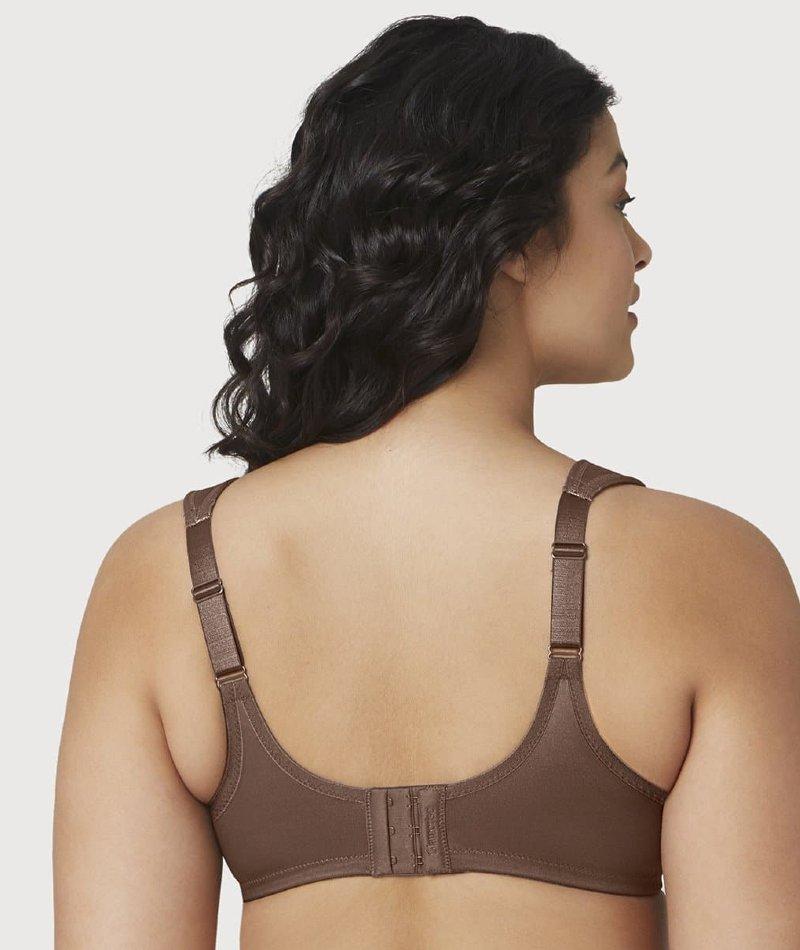 Glamorise Low Cut WonderWire Lace Bra - Mocha - Image 2