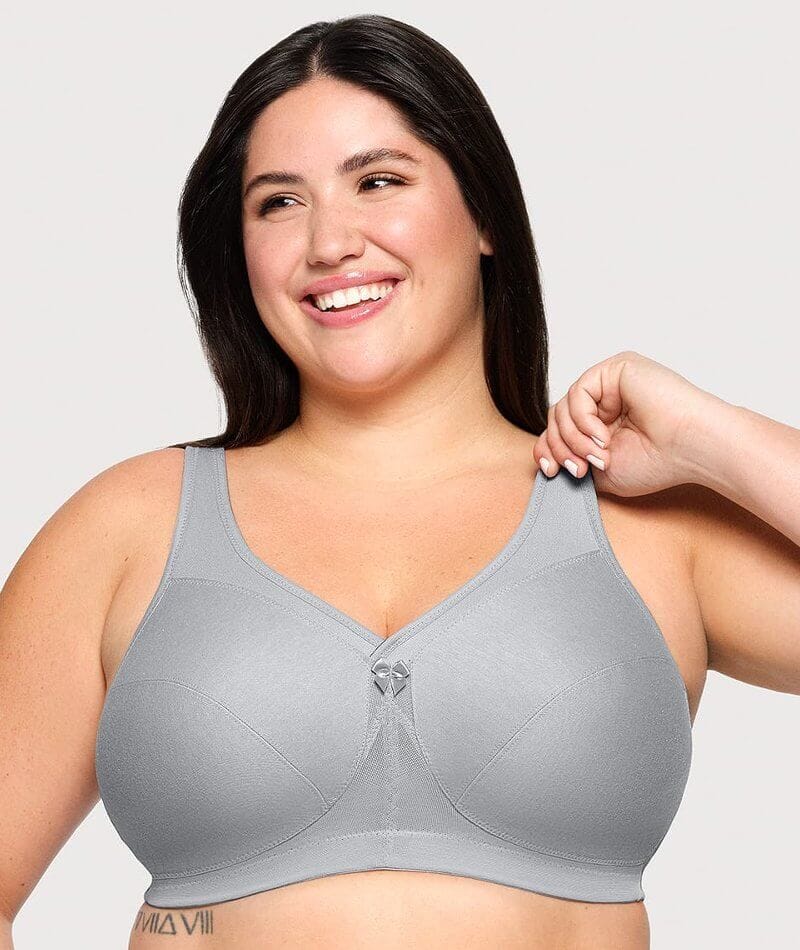 Glamorise Magiclift Active Support Wire-Free Bra - Gray Heather - Image 3