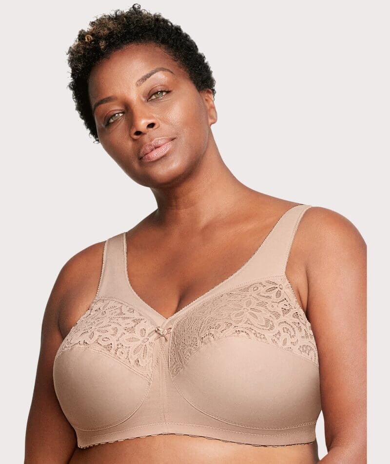 Glamorise Magiclift Cotton Support Wire-Free Bra - Cafe - Image 5