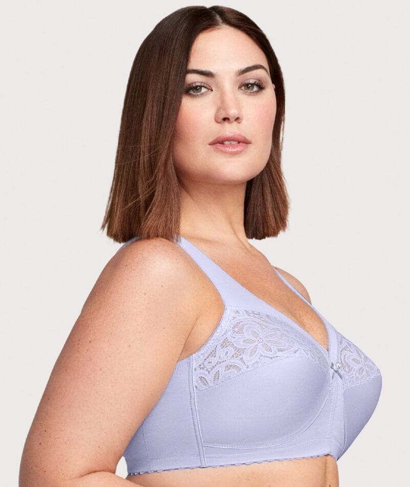 Glamorise Magiclift Cotton Support Wire-Free Bra - Lilac - Image 3