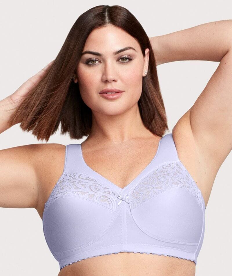 Glamorise Magiclift Cotton Support Wire-Free Bra - Lilac - Image 6