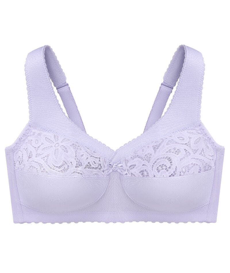 Glamorise Magiclift Cotton Support Wire-Free Bra - Lilac - Image 7