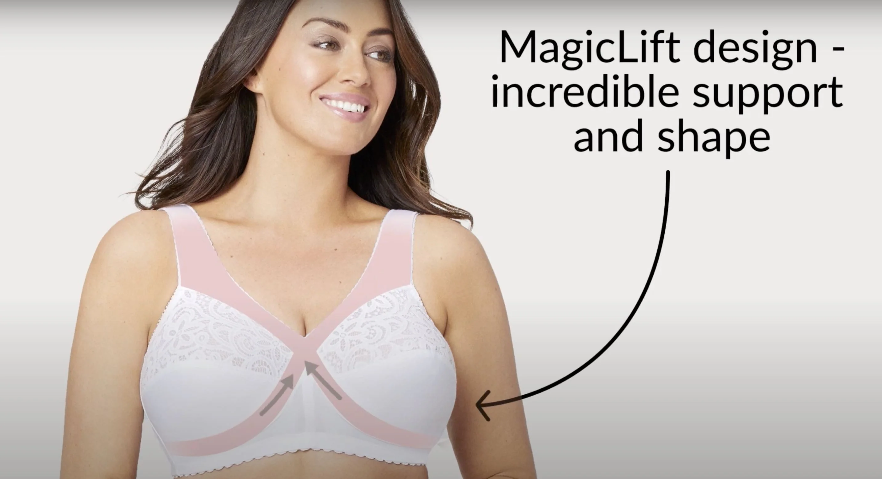 Glamorise Magiclift Cotton Support Wire-Free Bra - White - Image 7