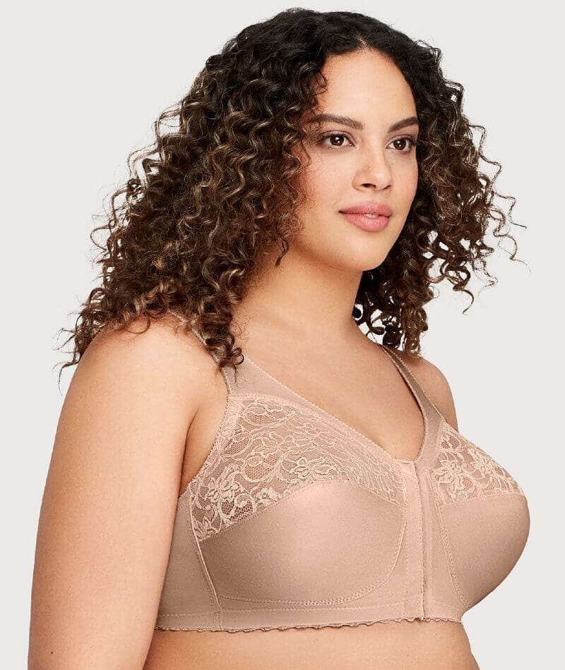 Glamorise Magiclift Front-Closure Support Wire-Free Bra - Blush - Image 3