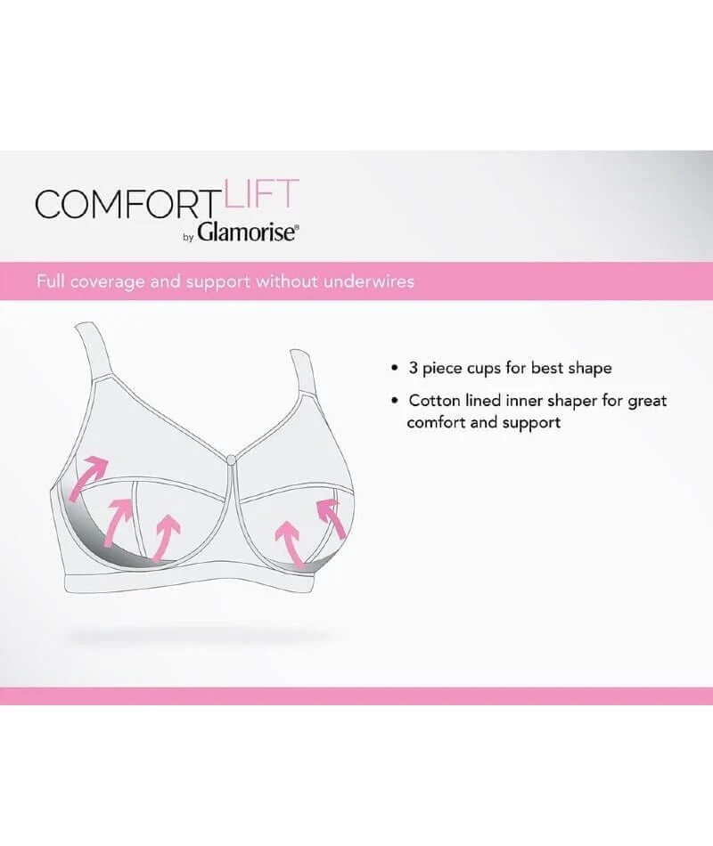 Glamorise Magiclift Front-Closure Posture Back Wire-Free Bra 2 Pack - Black/Cafe - Image 18