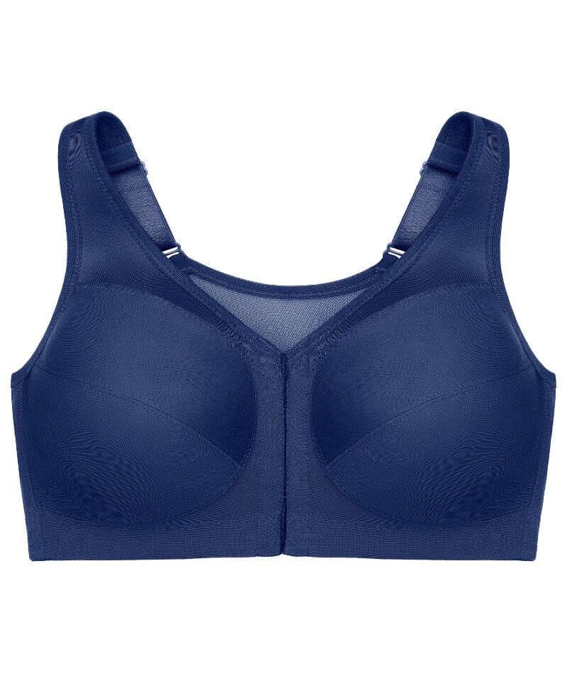 Glamorise Magiclift Front-Closure Posture Back Wire-Free Bra - Blue - Image 6