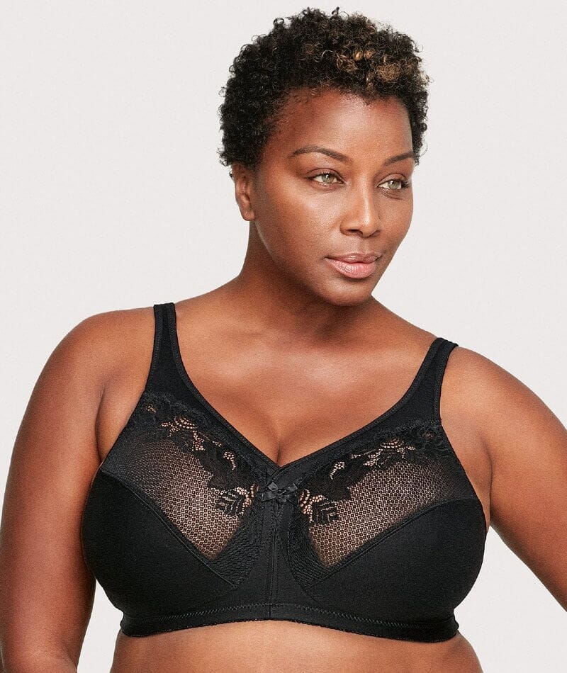 Glamorise Magiclift Minimizer Wire-Free Bra - Black - Image 3