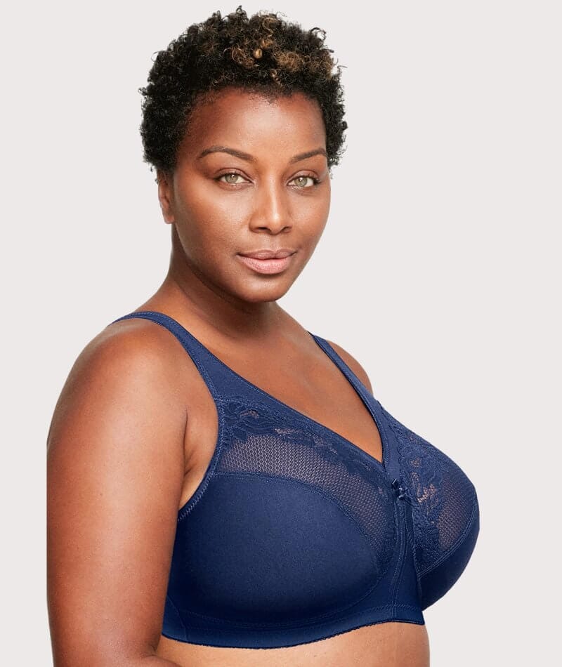 Glamorise Magiclift Minimizer Wire-Free Bra - Blue - Image 4