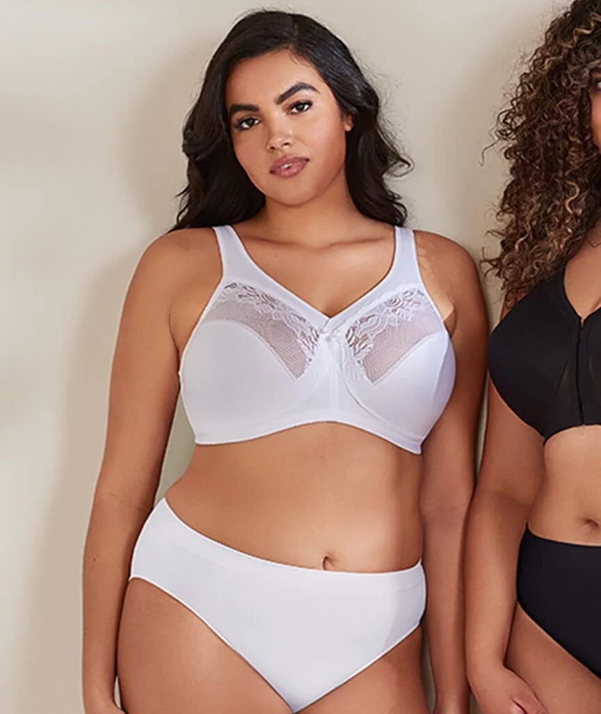 Glamorise Magiclift Minimizer Wire-Free Bra - White - Image 3