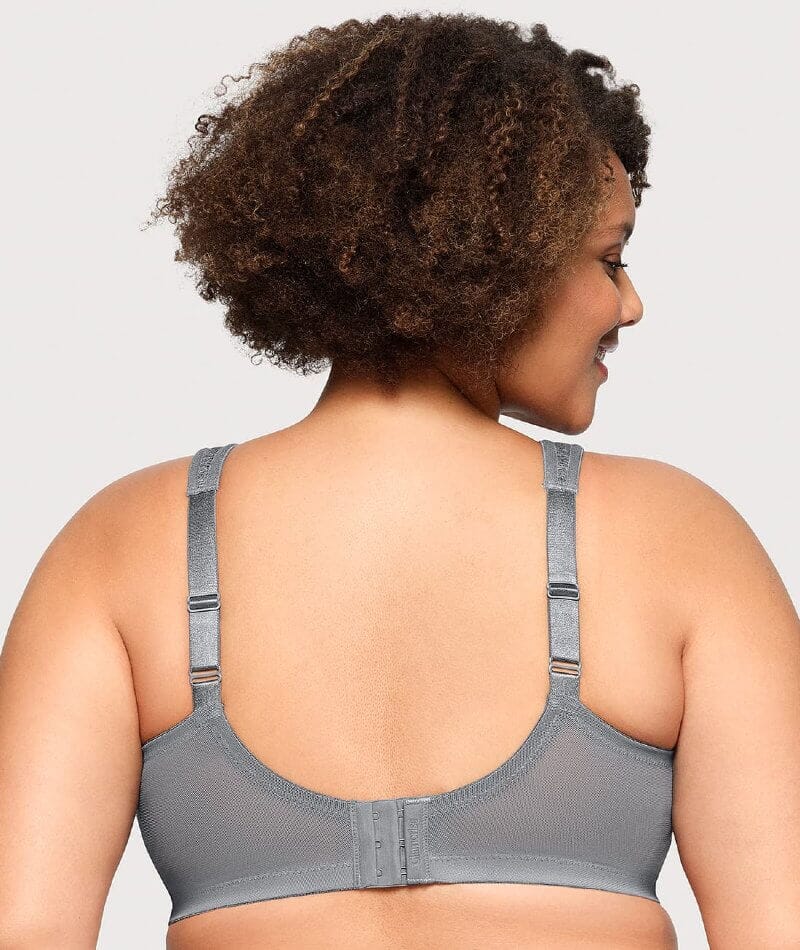 Glamorise Magiclift Moisture Control Wire-Free Bra - Gray - Image 3