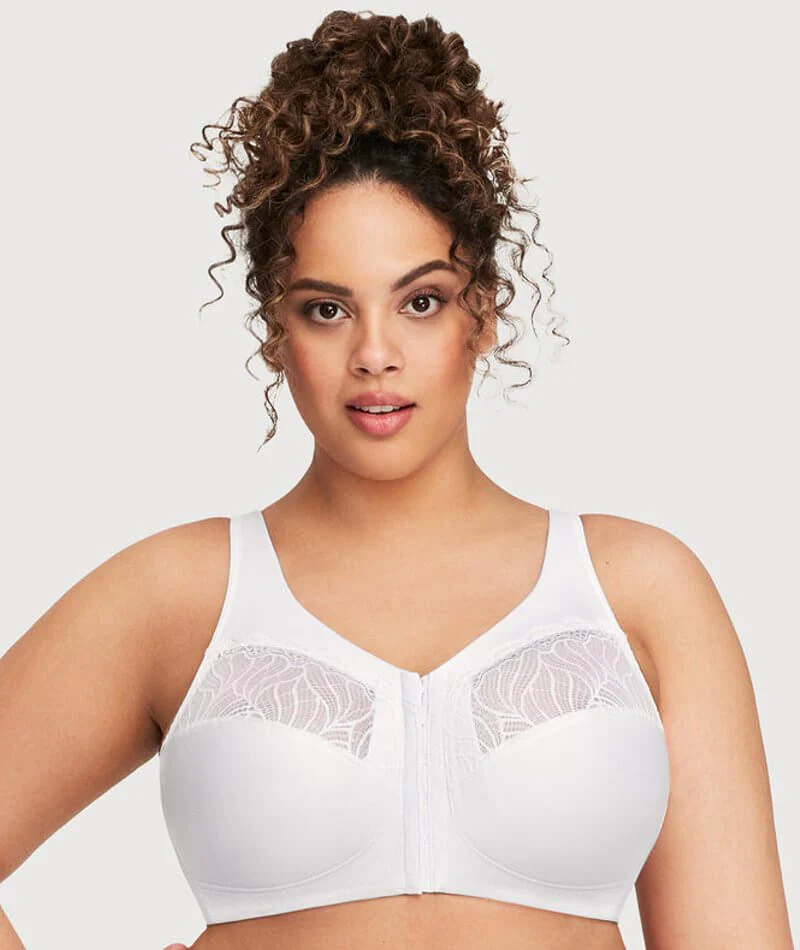 Glamorise Magiclift Natural Shape Wire-Free Front-Closure Bra - White - Image 3