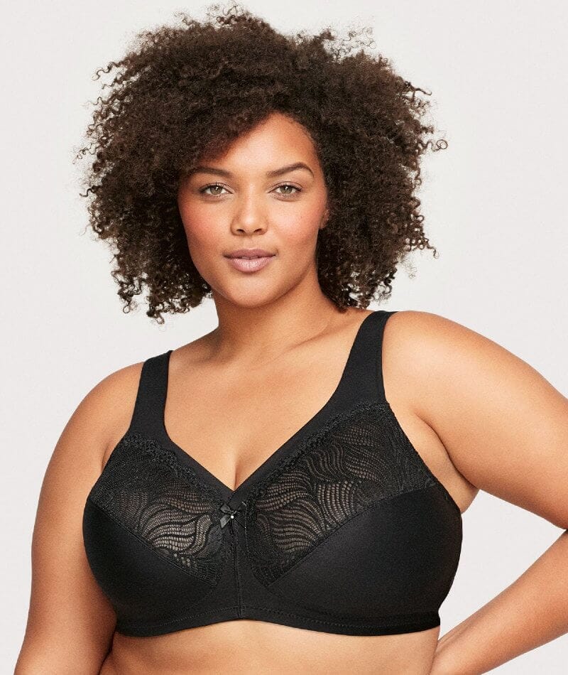 Glamorise Magiclift Natural Shape Support Wire-Free Bra - Black - Image 3