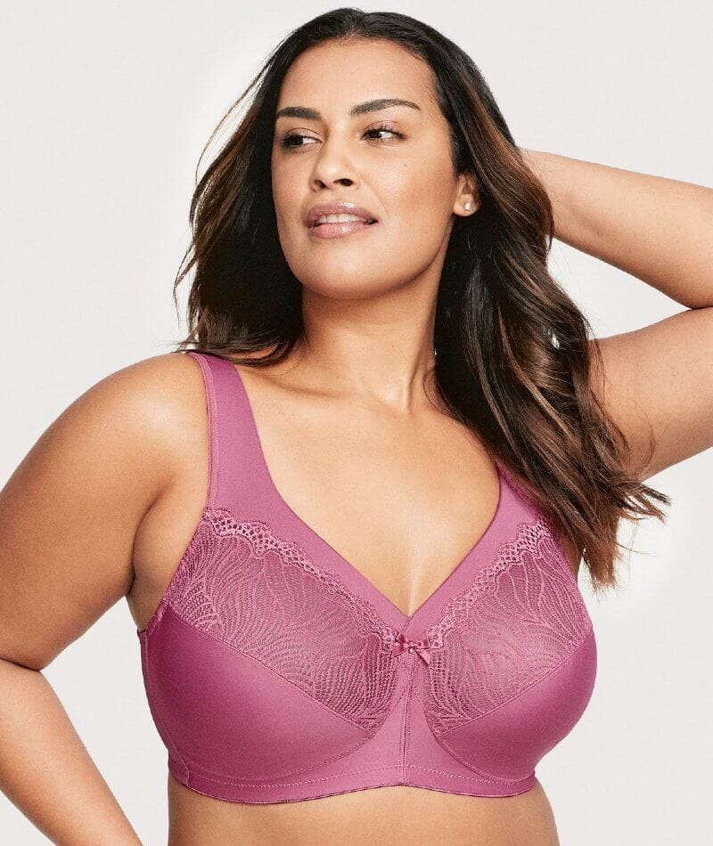 Glamorise Magiclift Natural Shape Support Wire-Free Bra - Red Violet - Image 5