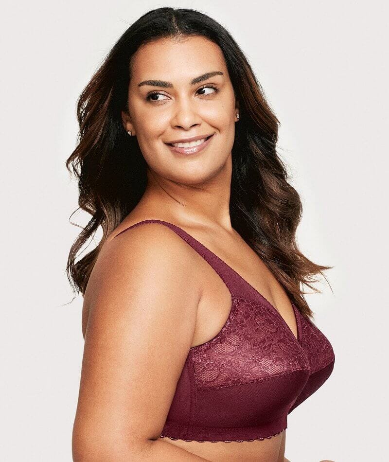 Glamorise Magiclift Original Wire-Free Support Bra - Burgundy - Image 4