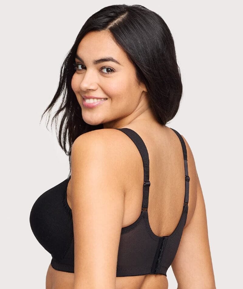 Glamorise Magiclift Seamless Support Wire-Free T-Shirt Bra - Black - Image 4