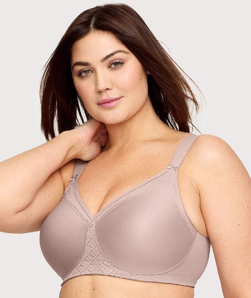 Glamorise Magiclift Seamless Support Wire-Free T-Shirt Bra - Taupe - Image 3
