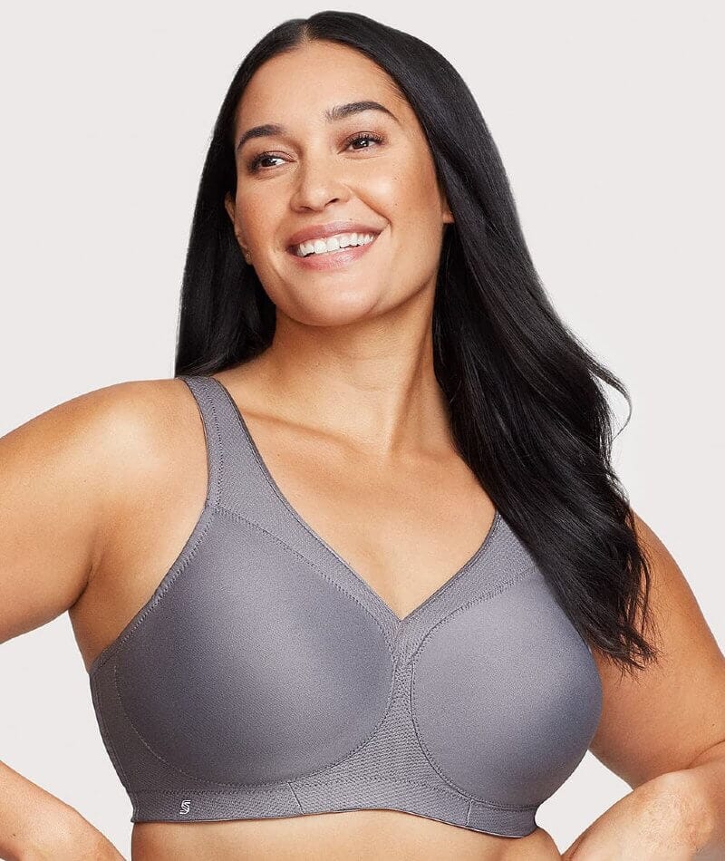 Glamorise Magiclift Seamless Wire-Free Sports Bra - Charcoal Gray - Image 3