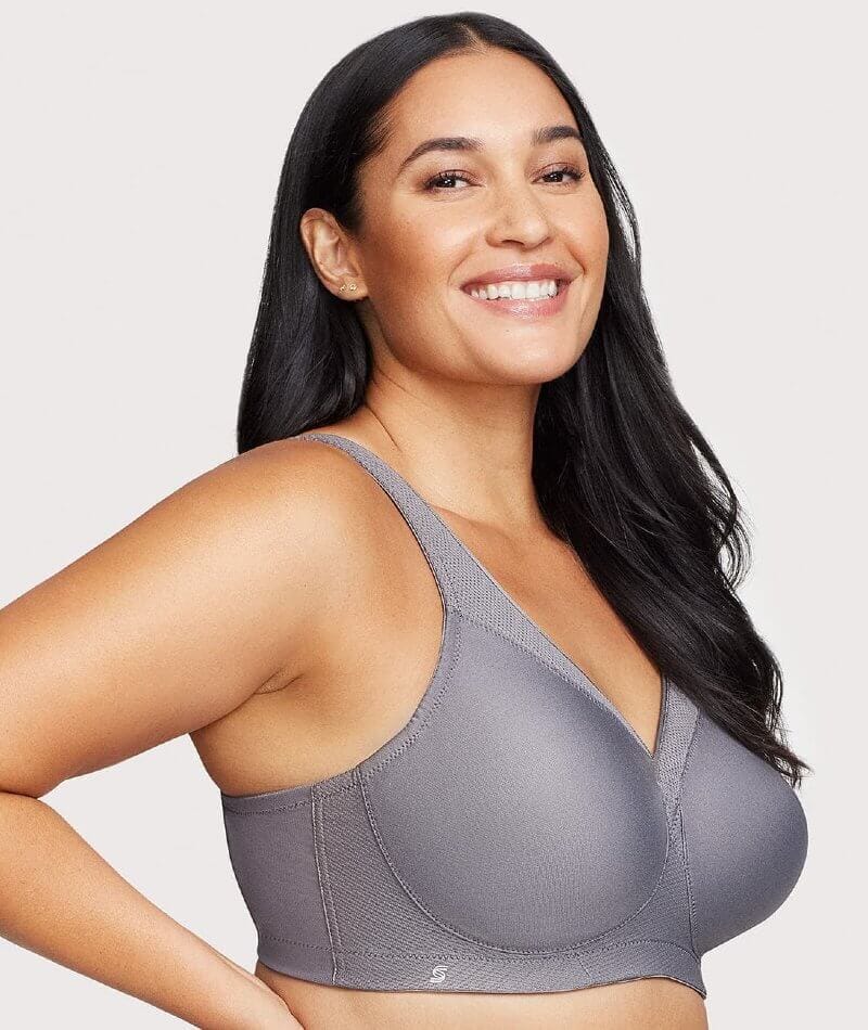Glamorise Magiclift Seamless Wire-Free Sports Bra - Charcoal Gray - Image 4